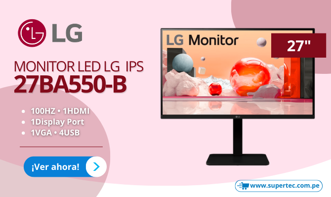 MONITOR LED LG  IPS  27BA550-B 27 pulgadas 100hz